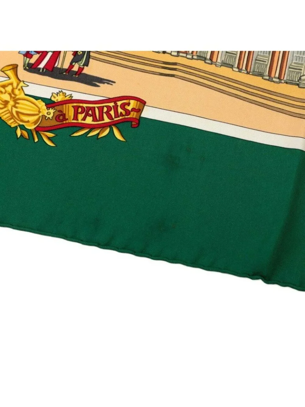 Hermes Carre 90 Sanssouci Palace Scarf Large Green Multicolor Silk
